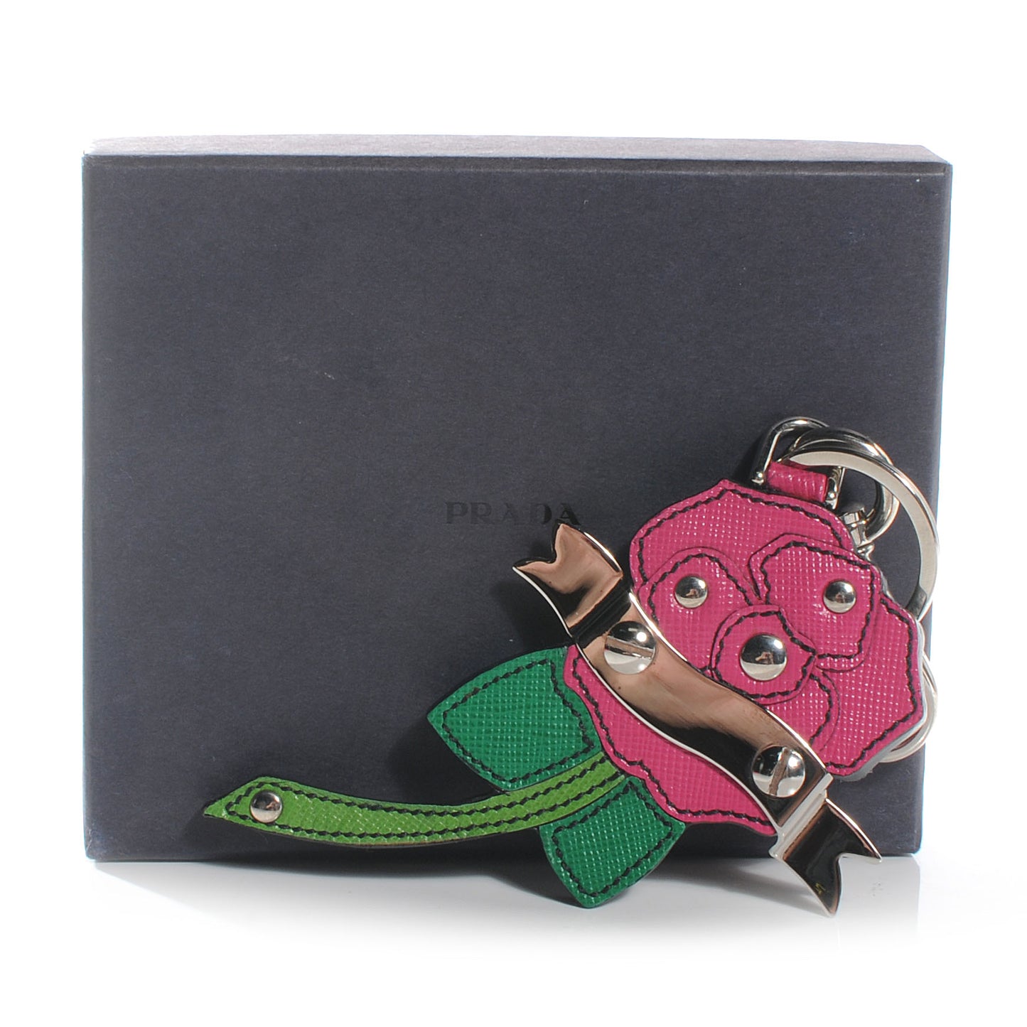 Saffiano Rose Trick Key Ring