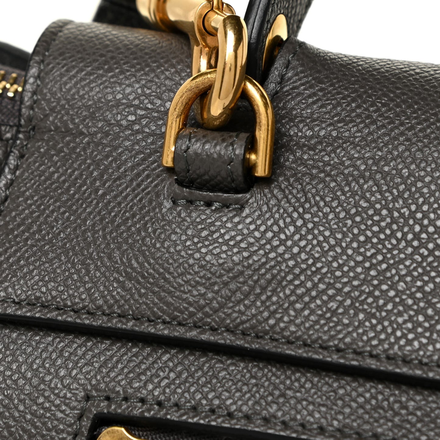 Grained Calfskin Micro Belt Bag Grey