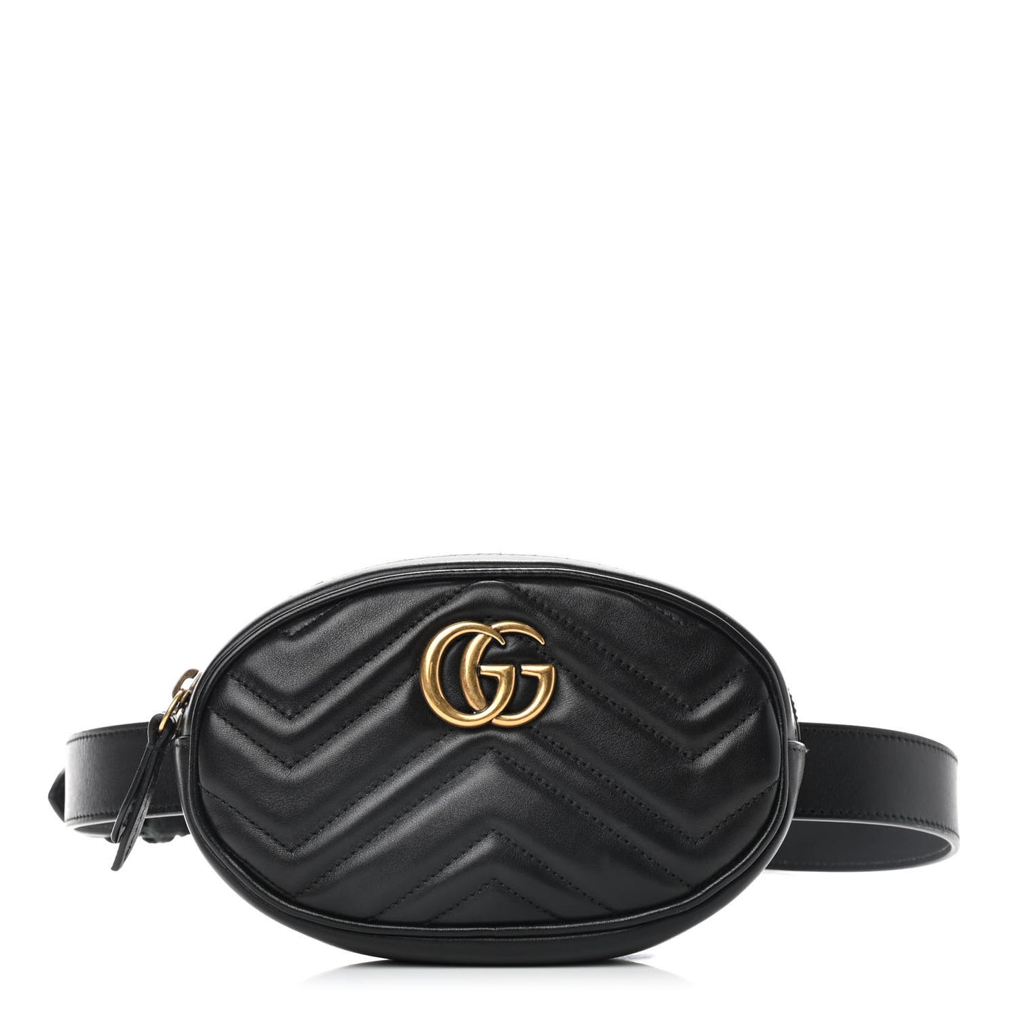 Calfskin Matelasse GG Marmont Belt Bag 75 30 Black