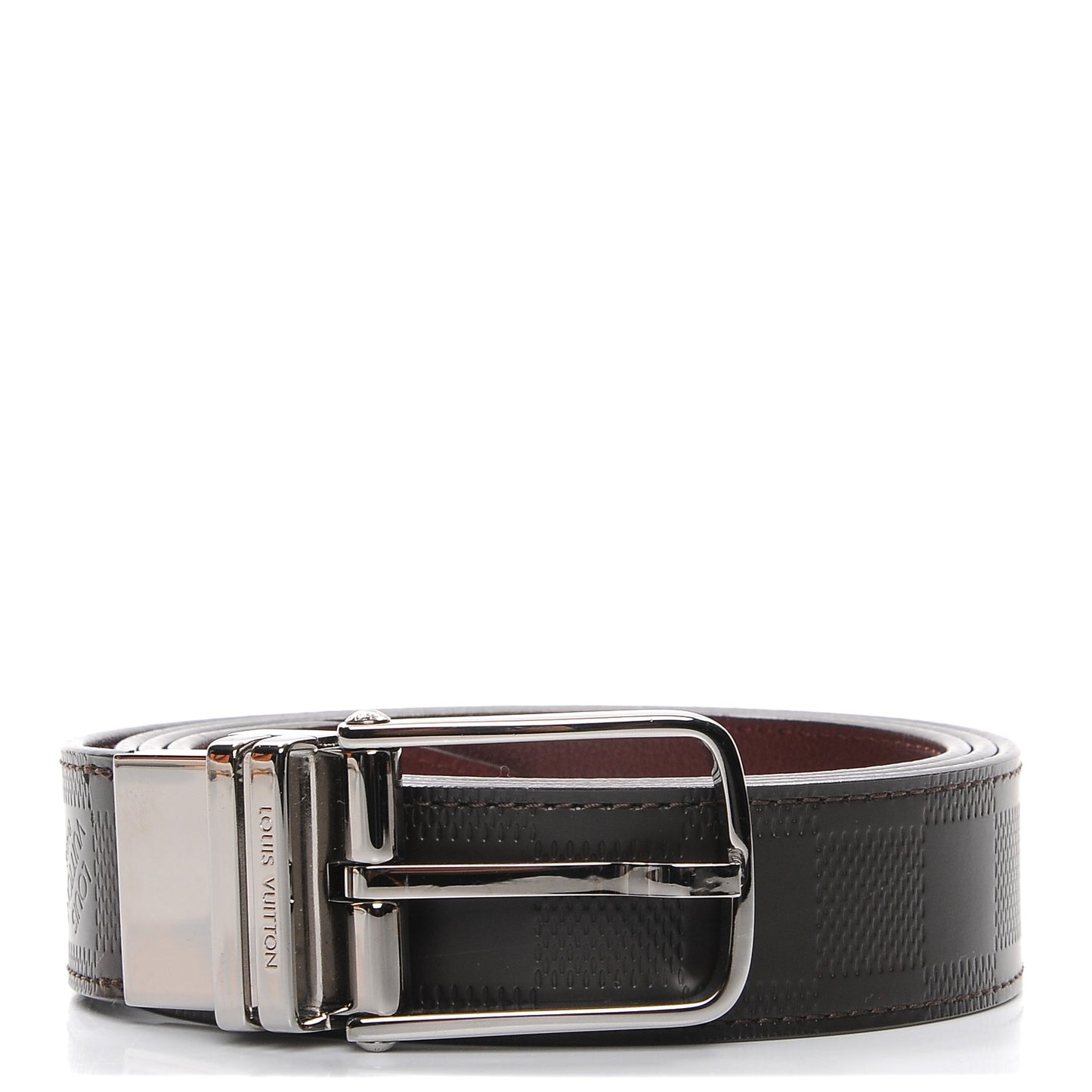 Damier Infini Calfskin Boston 30mm Reversible Belt 100 40 Moka