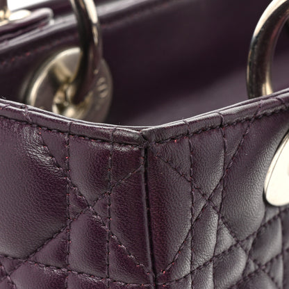 Christian Dior Lambskin Cannage Medium Lady Dior Purple 17 of 18