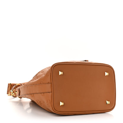 MCM Calfskin Ottomar Monogram Essential Bucket Cognac 4 of 9