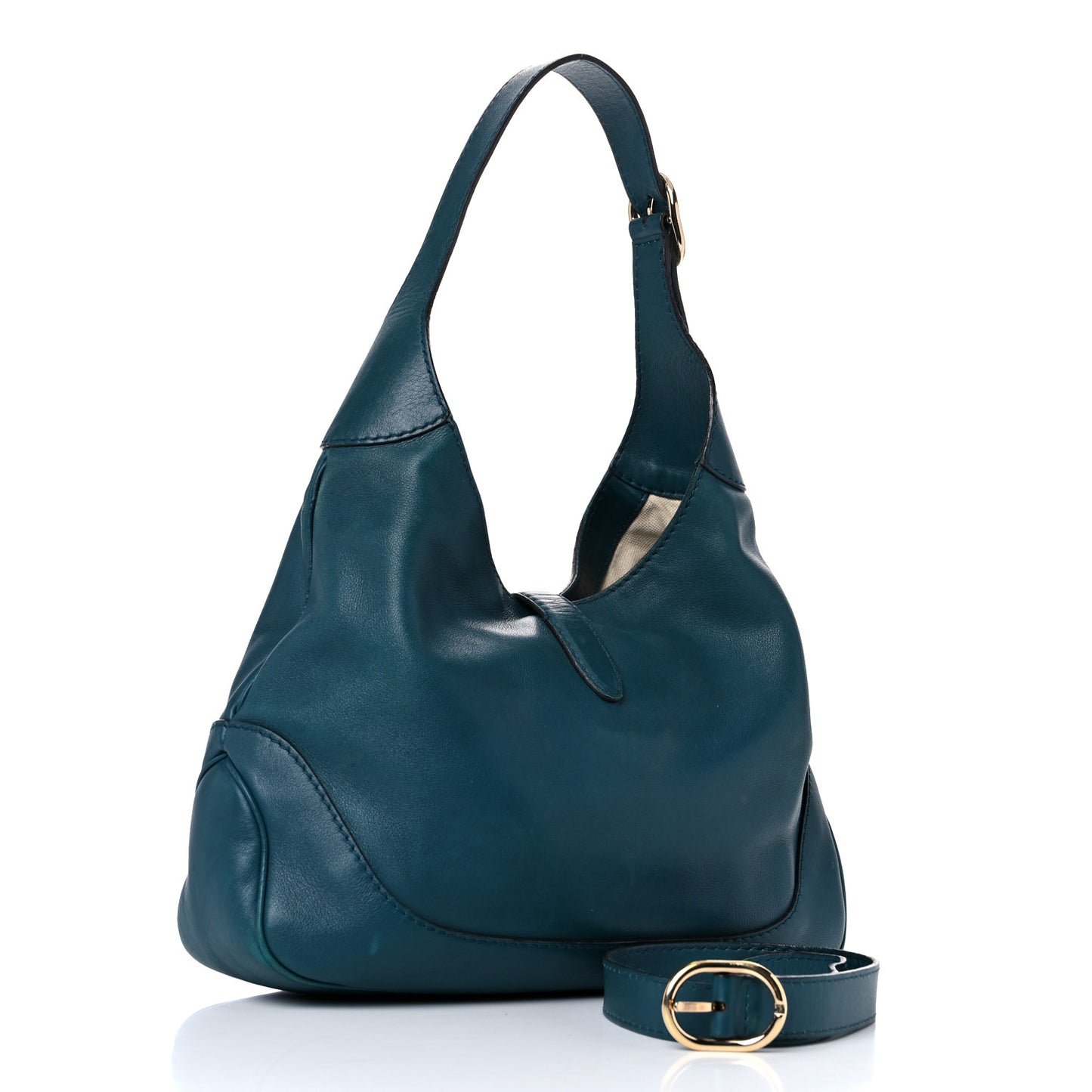 Calfskin Medium New Jackie Shoulder Bag Teal