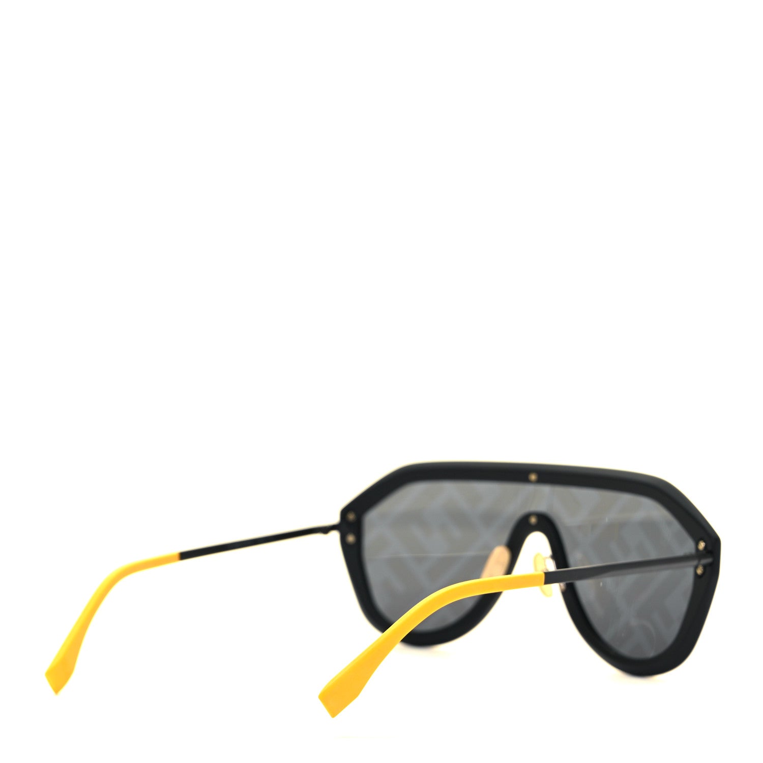 Fendi Rubber FF Fabulous Shield Sunglasses FF M0039/G/S Black Yellow 4 of 8