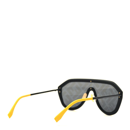 Fendi Rubber FF Fabulous Shield Sunglasses FF M0039/G/S Black Yellow 4 of 8