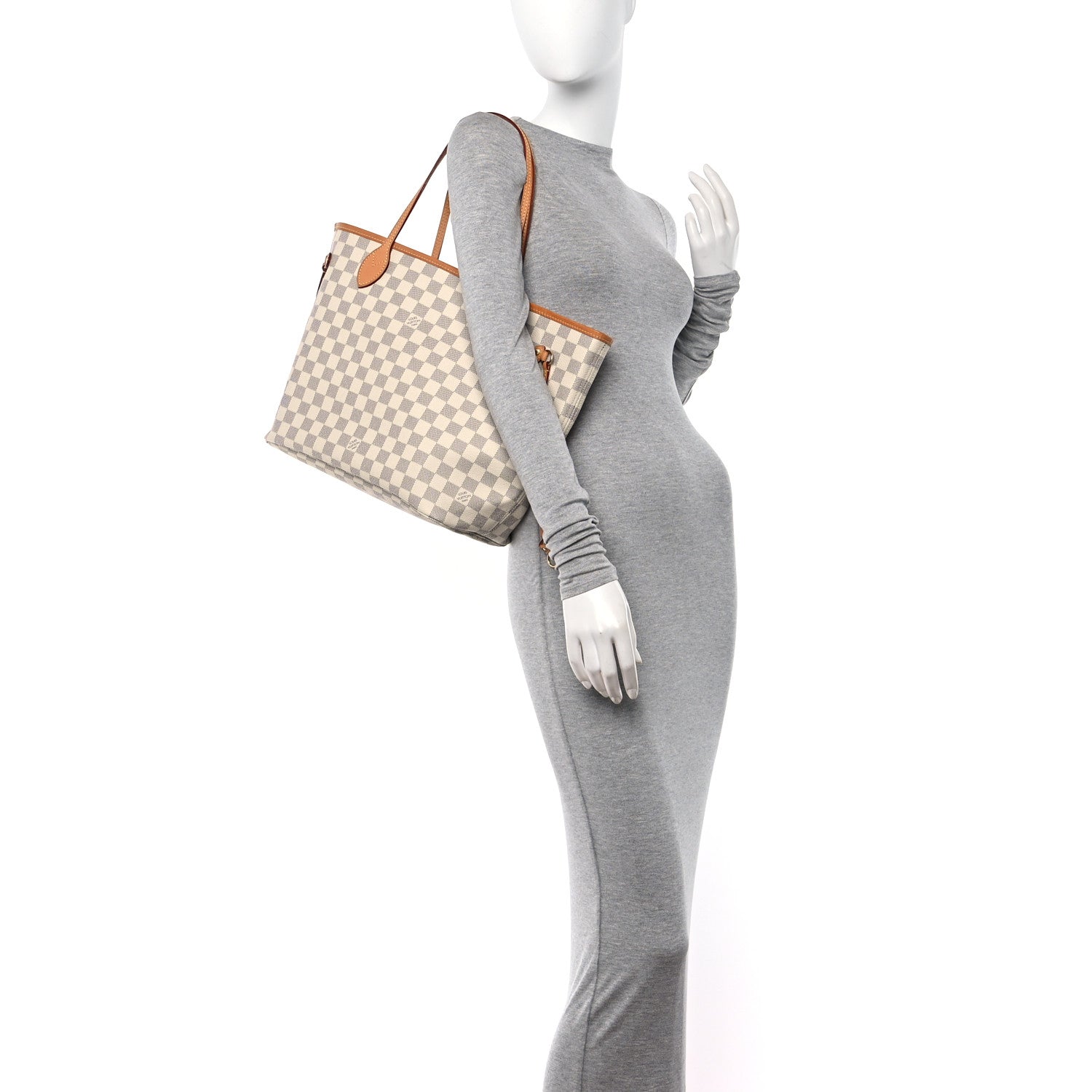 Louis Vuitton Damier Azur Neo Neverfull MM Rose Ballerine 2 of 10