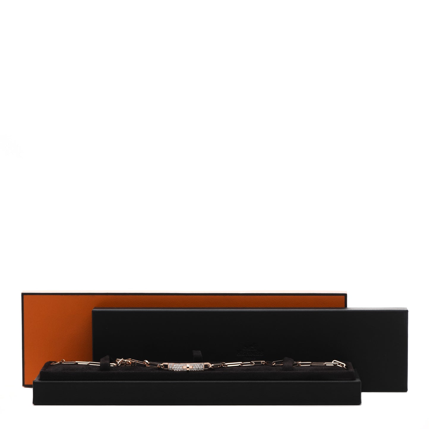 18K Rose Gold Diamond Pave Kelly Chaine Choker Necklace