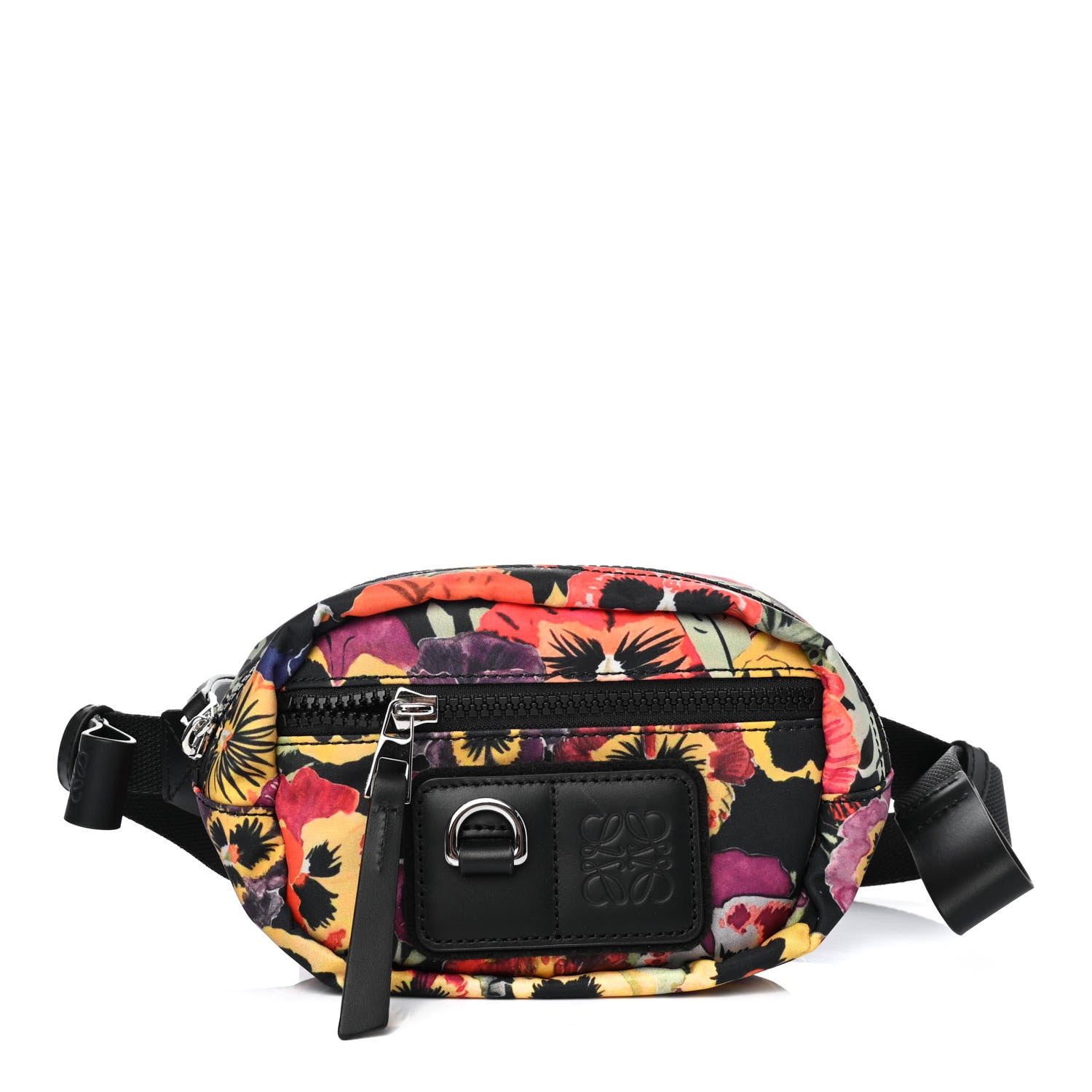 Loewe Nylon Pansies Print Small Round Bum Bag Multicolor 1 of 4