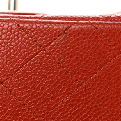 Chanel Pearly Caviar Quilted Mini Rectangular Flap Orange 11 of 12