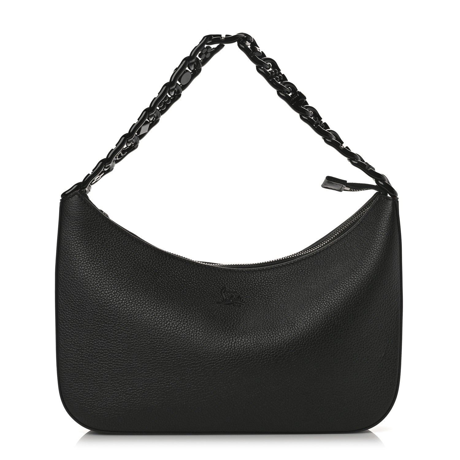 Christian Louboutin Calfskin Large Loubila Chain Shoulder Bag Black 1 of 8