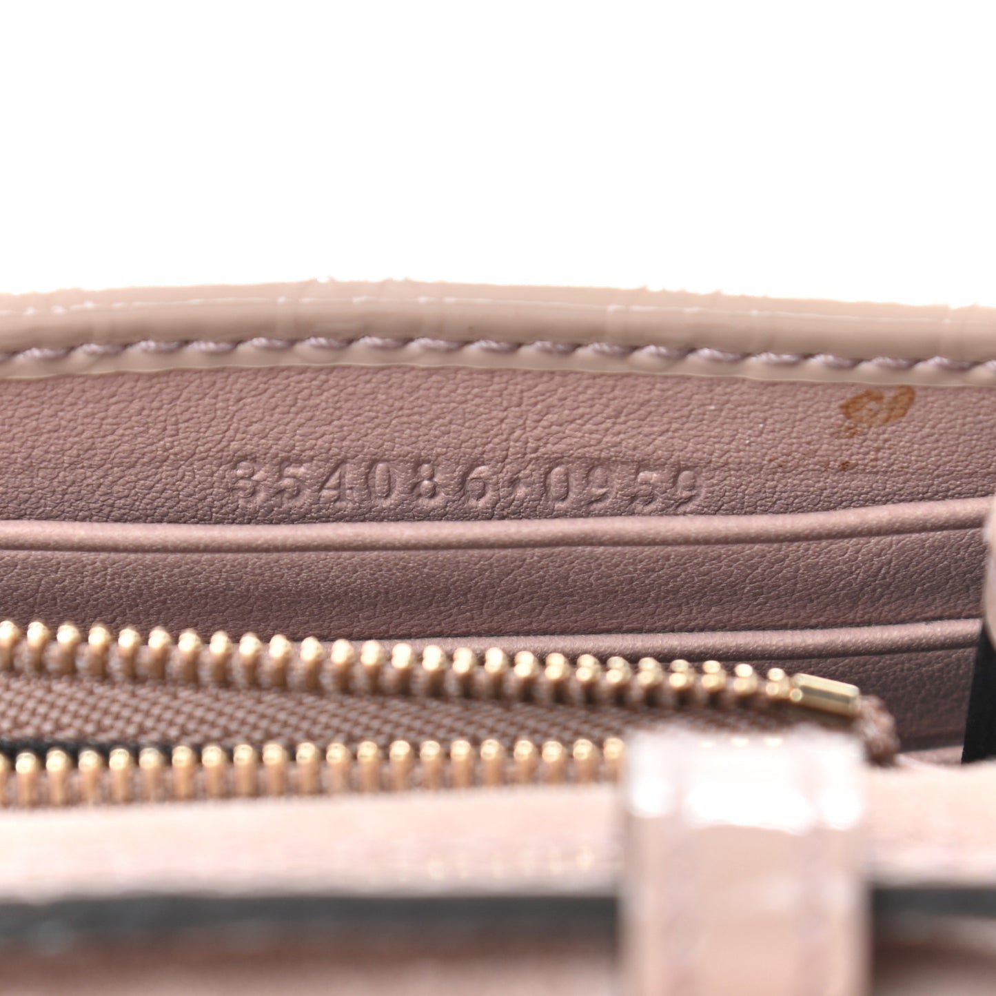 Patent Microguccissima Mini Nice Wallet Nude