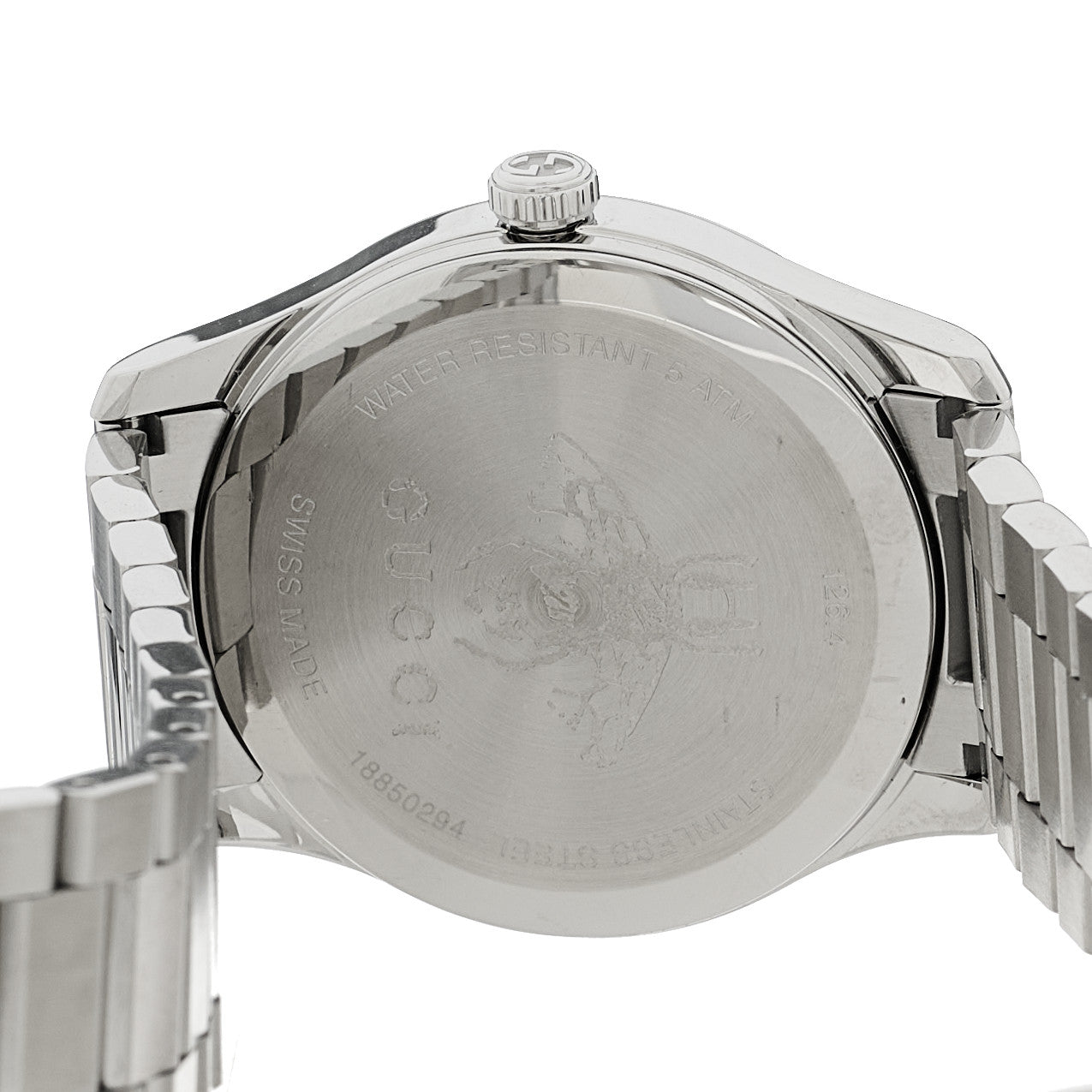 Gucci Stainless Steel 38mm G-Timeless Charm Quartz Watch Black 4 of 5