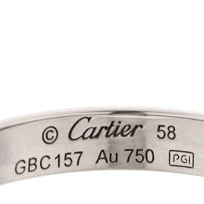 Cartier 18K White Gold 3.5mm LOVE Wedding Band Ring 58 8.5 4 of 4