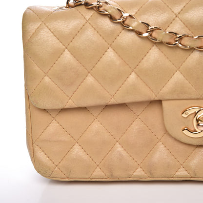 Chanel Lambskin Quilted East West Flap Beige 9 of 17