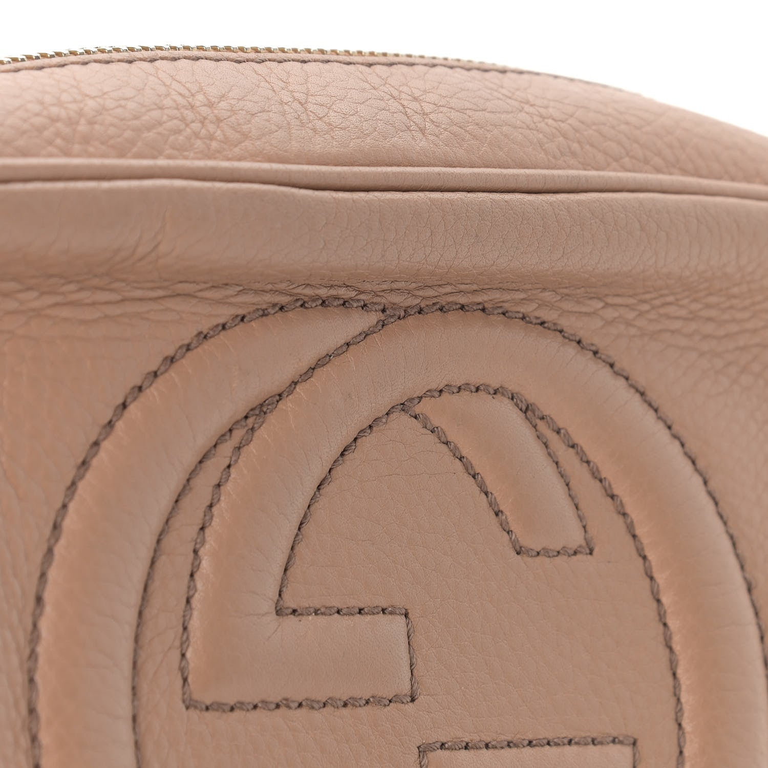Gucci Pebbled Calfskin Small Soho Disco Bag Camelia 16 of 19