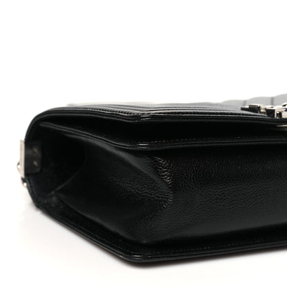 Chanel Caviar Chevron Quilted Medium Boy Flap Black 9 of 10