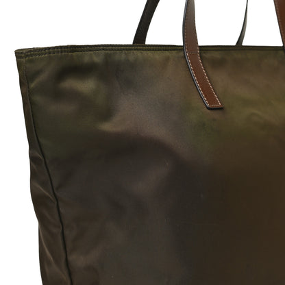 Prada Tessuto Nylon Saffiano Shopping Tote Green 14 of 19