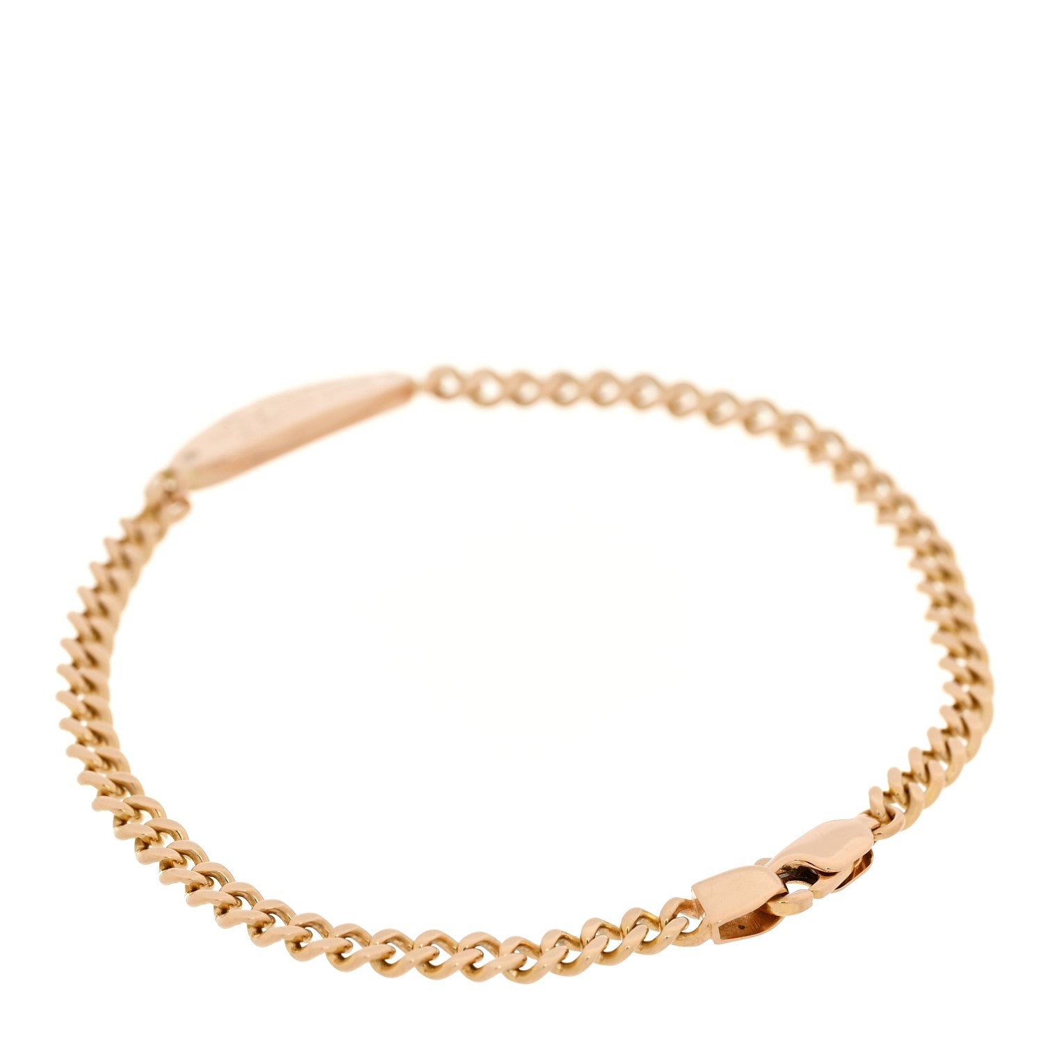 Tiffany 18K Rose Gold Diamond Return To Tiffany Oval ID Bracelet 2 of 5