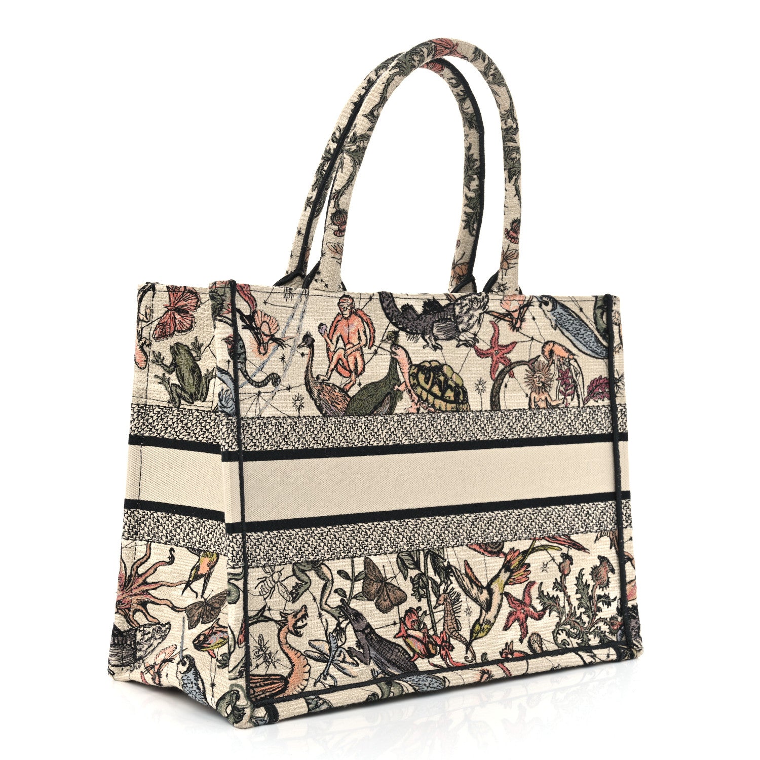 Christian Dior Canvas Embroidered Animaux Fantastiques Medium Book Tote Multicolor 3 of 10