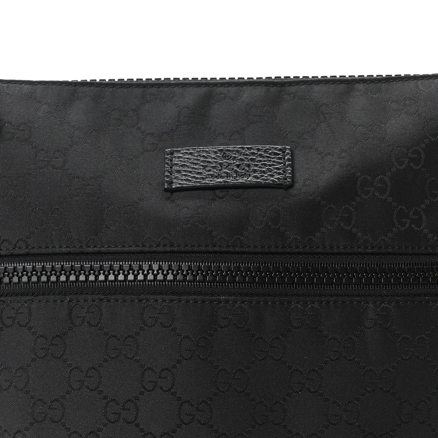 Gucci Nylon Monogram Small Flat Messenger Bag Black 8 of 10