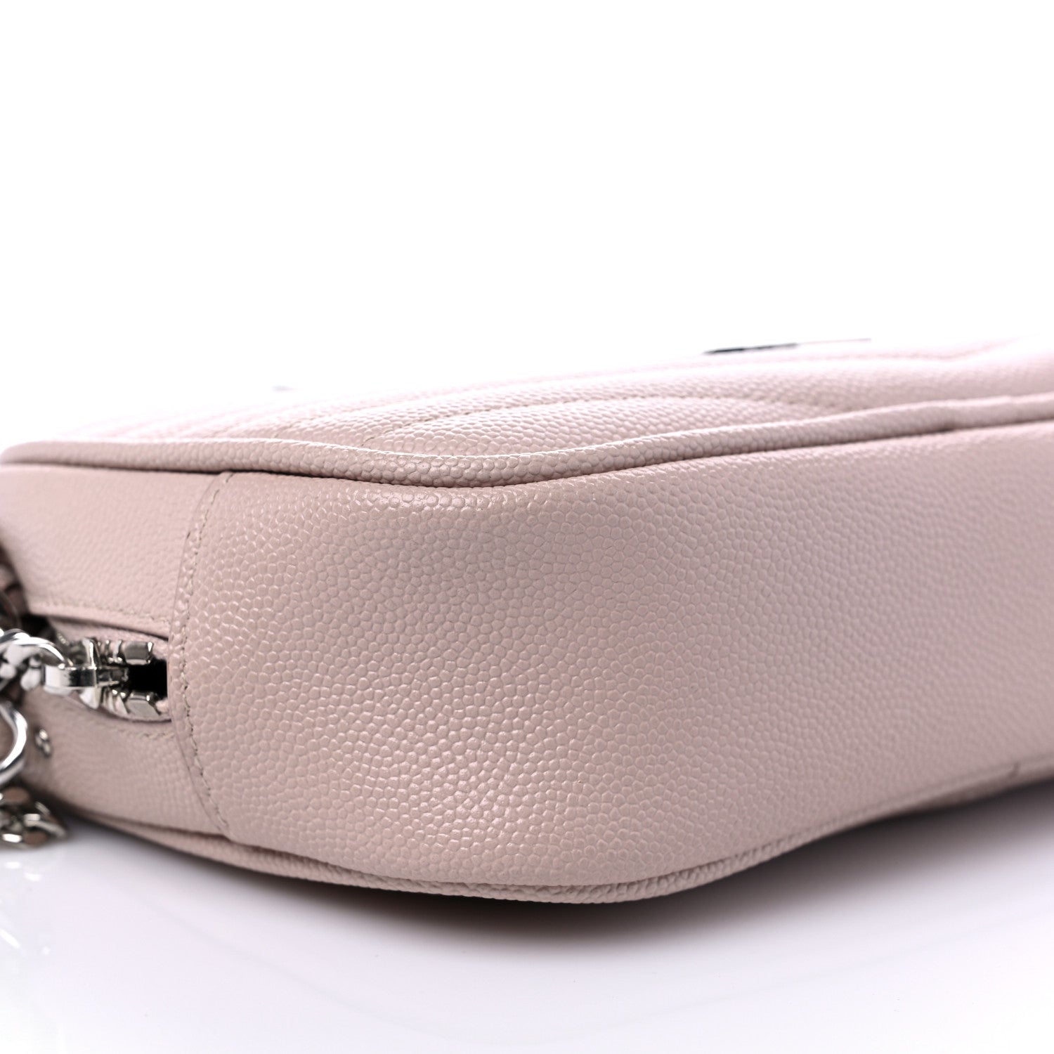 Saint Laurent Grain De Poudre Matelasse Monogram Mini Lou Camera Bag Marble Pink 8 of 11