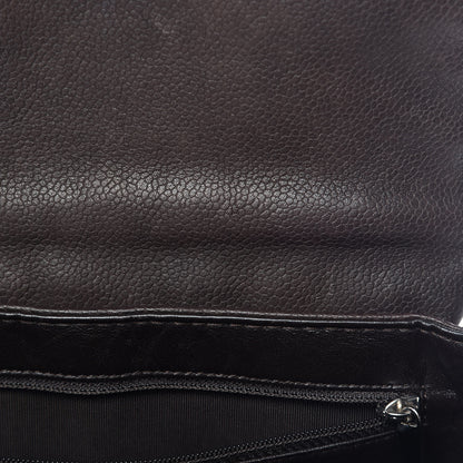 Chanel Caviar Half Moon Large Flap Dark Brown 13 of 15