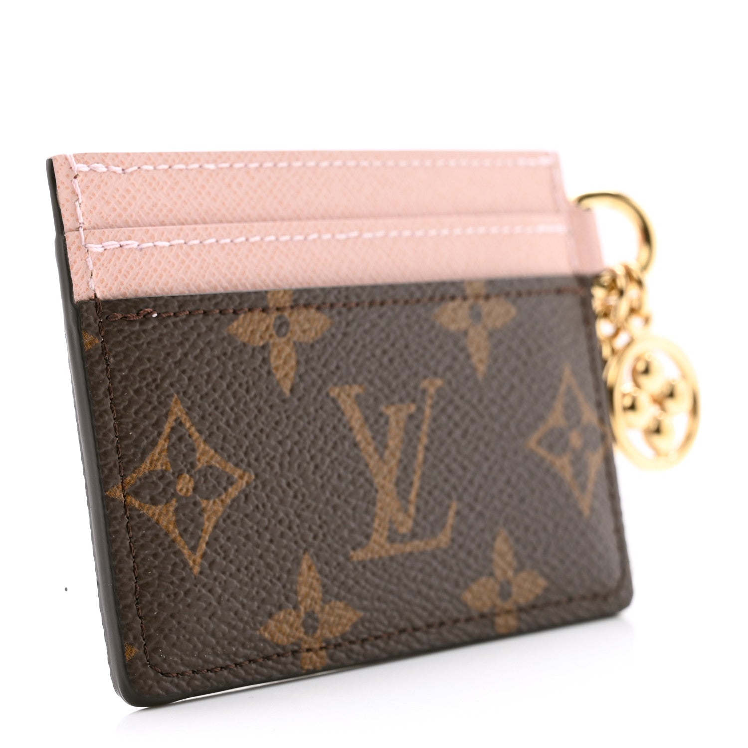 Louis Vuitton Monogram LV Charms Card Holder Rose Ballerine 3 of 7