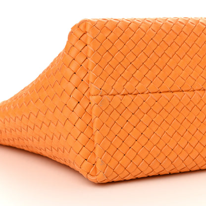 Bottega Veneta Lambskin Intreccio Medium Cabat Tangerine 9 of 11