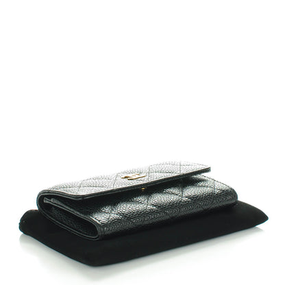 Chanel Caviar Quilted Flap Card Holder Black 4 of 8