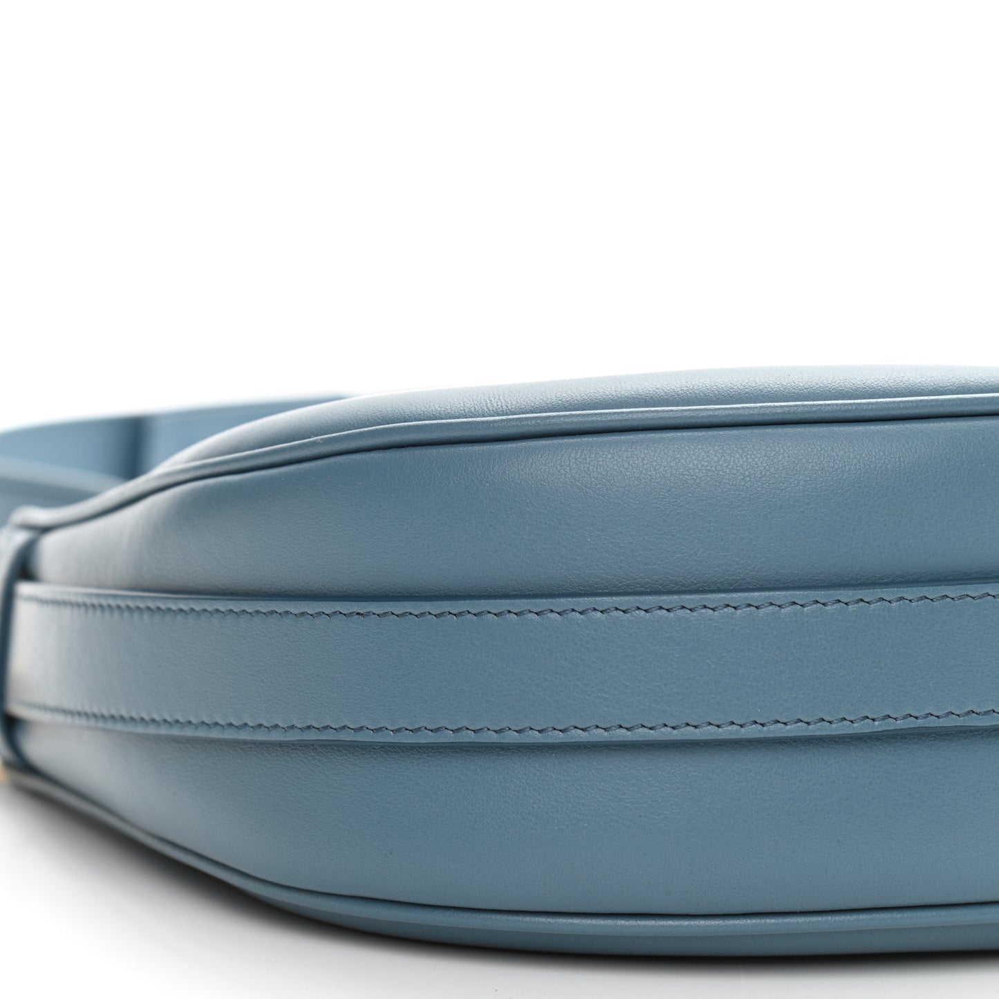 Smooth Calfskin Medium Strap Ava Shoulder Bag Denim