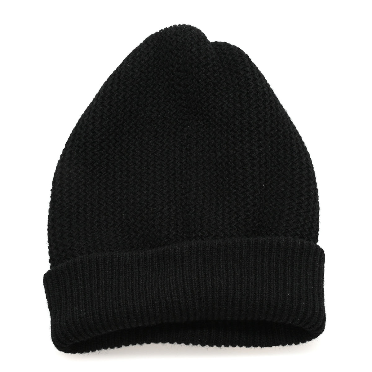 Cashmere Sequin Logo Beanie Hat Black Gold