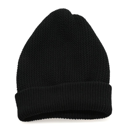 Chanel Cashmere Sequin Logo Beanie Hat Black Gold 3 of 6