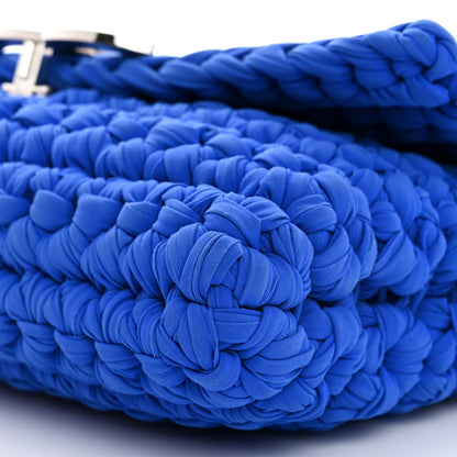 Chanel Woven Fabric Single Flap Blue 10 of 10