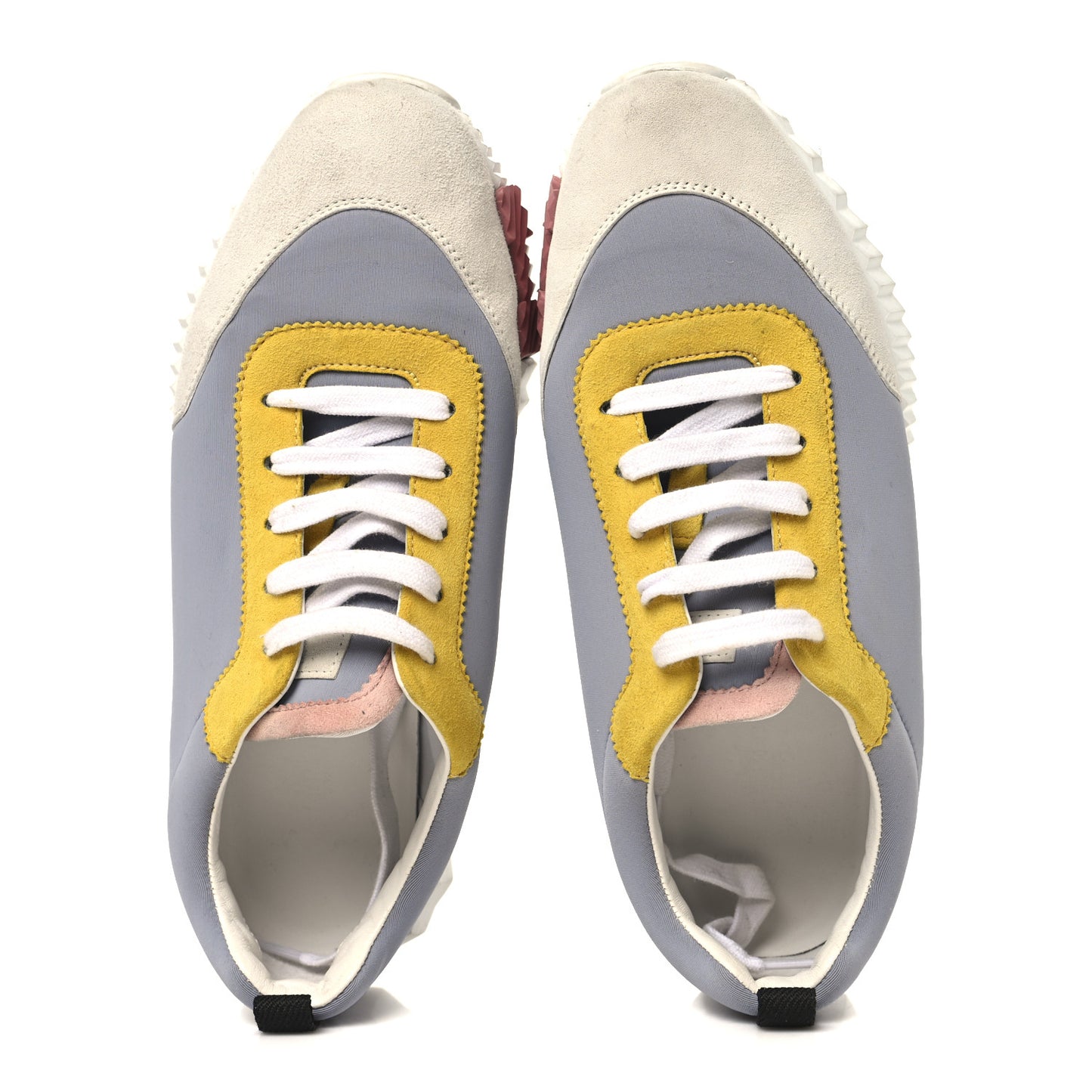 Technical Canvas Suede Goatskin Bouncing Sneakers 39.5 Gris Multicolor