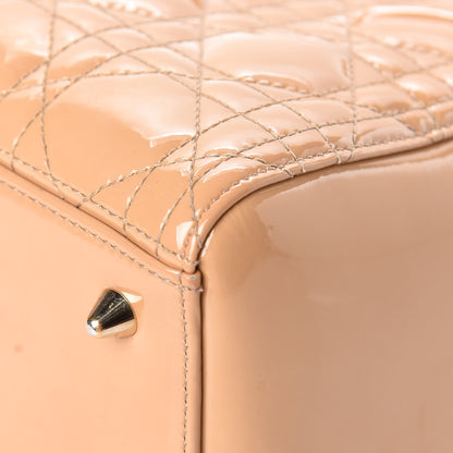 Christian Dior Patent Cannage Medium Lady Dior Beige 12 of 21