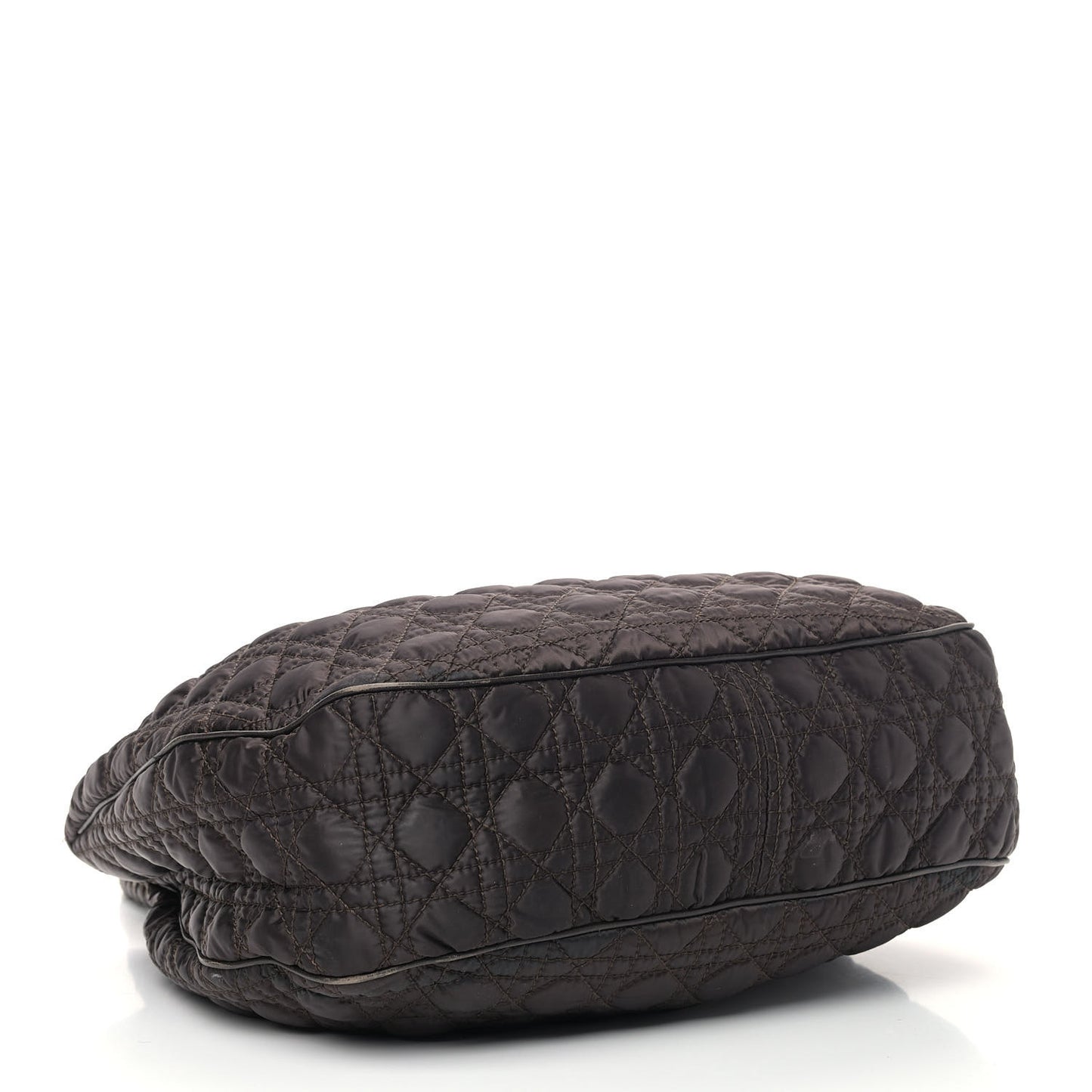 Nylon Cannage Shopper Tote Brown