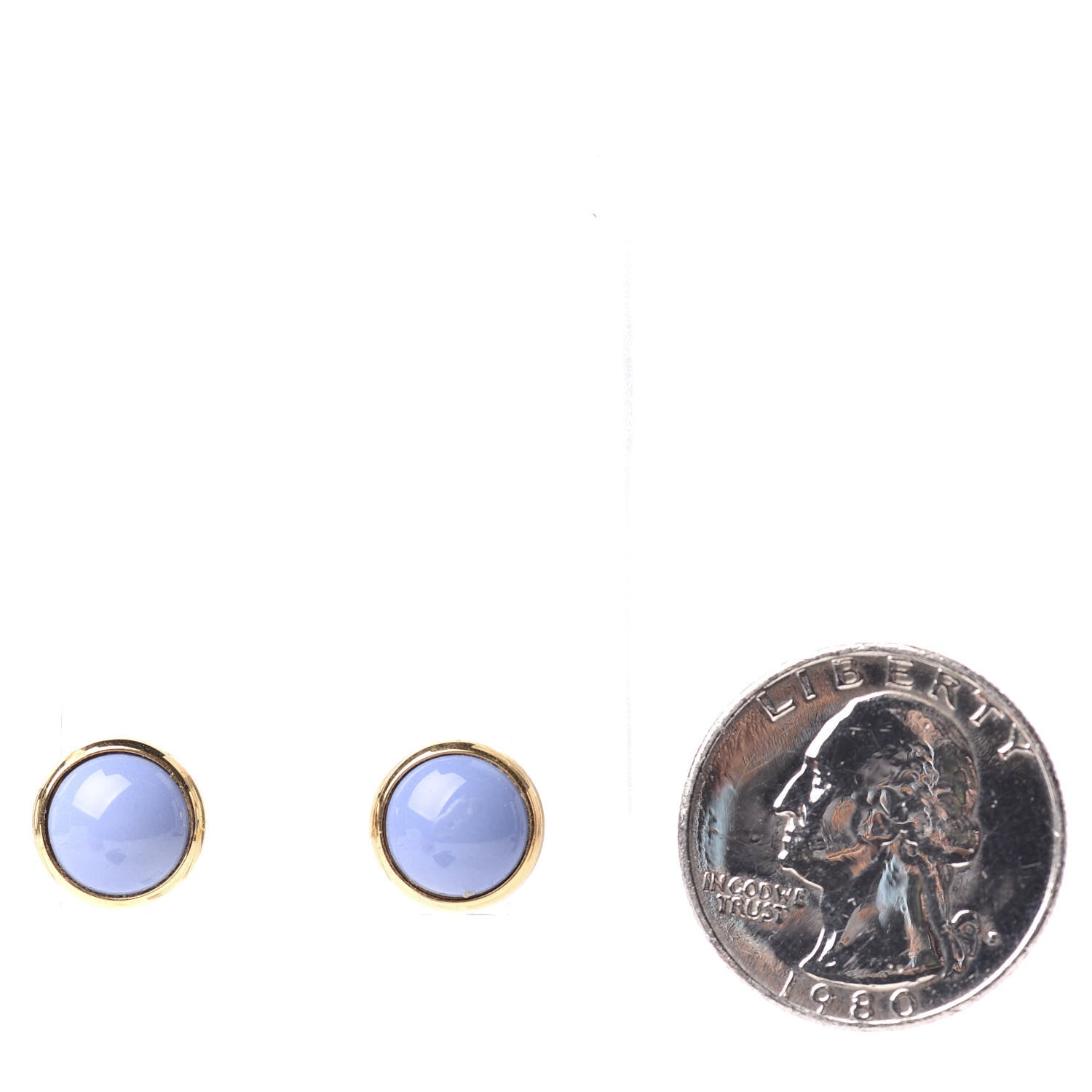 Hermes Enamel Eclipse Earrings Turquoise 2 of 5