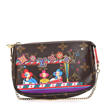 Louis Vuitton Monogram 2020 Christmas Animation Bumper Cars Mini Pochette Accessories Coquelicot 1 of 8