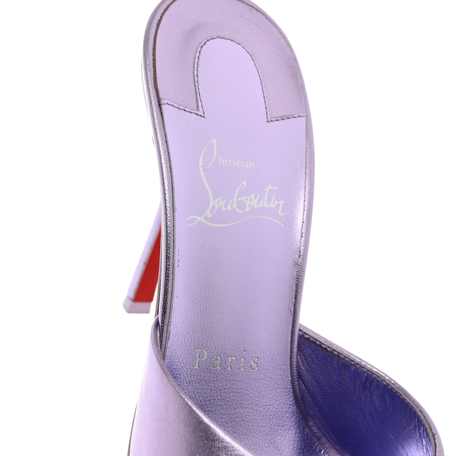 Christian Louboutin Metallic Me Dolly 100 Sandals 37 Lilac 6 of 8