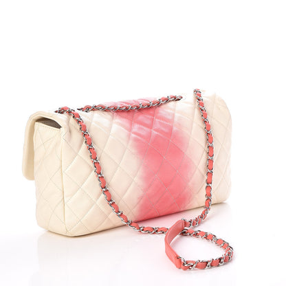 Chanel Caviar Quilted Ombre Jumbo Single Flap White Rose Pink 3 of 7