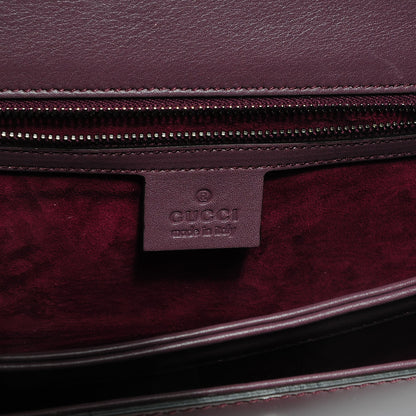 Gucci Regent Calfskin Small Lady Lock Briefcase Clutch Red Orchid 5 of 9