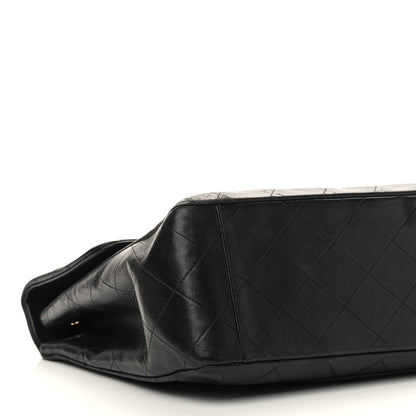 Chanel Lambskin Quilted XL Jumbo Single Flap Black 13 of 14