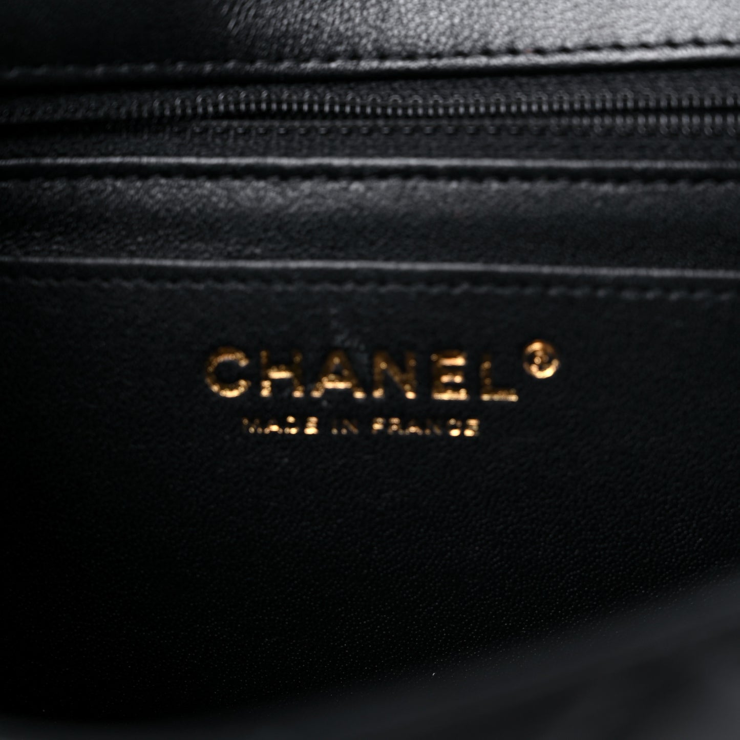 Lambskin Quilted Mini Rectangular Flap Black