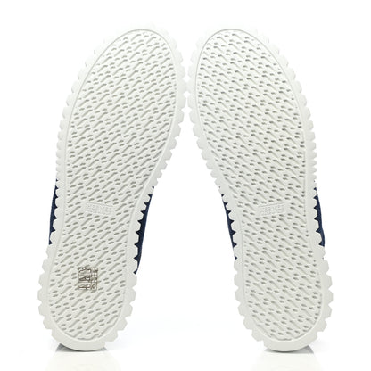 Hermes Denim Calfskin Cross Sneakers 45 Bleu Fonce 5 of 8