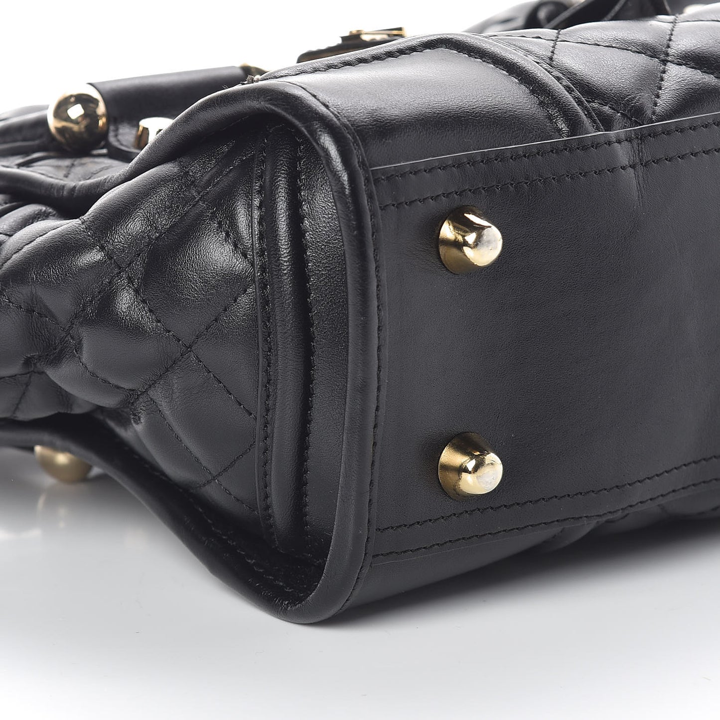 Calfskin Quilted Manor Tote Black