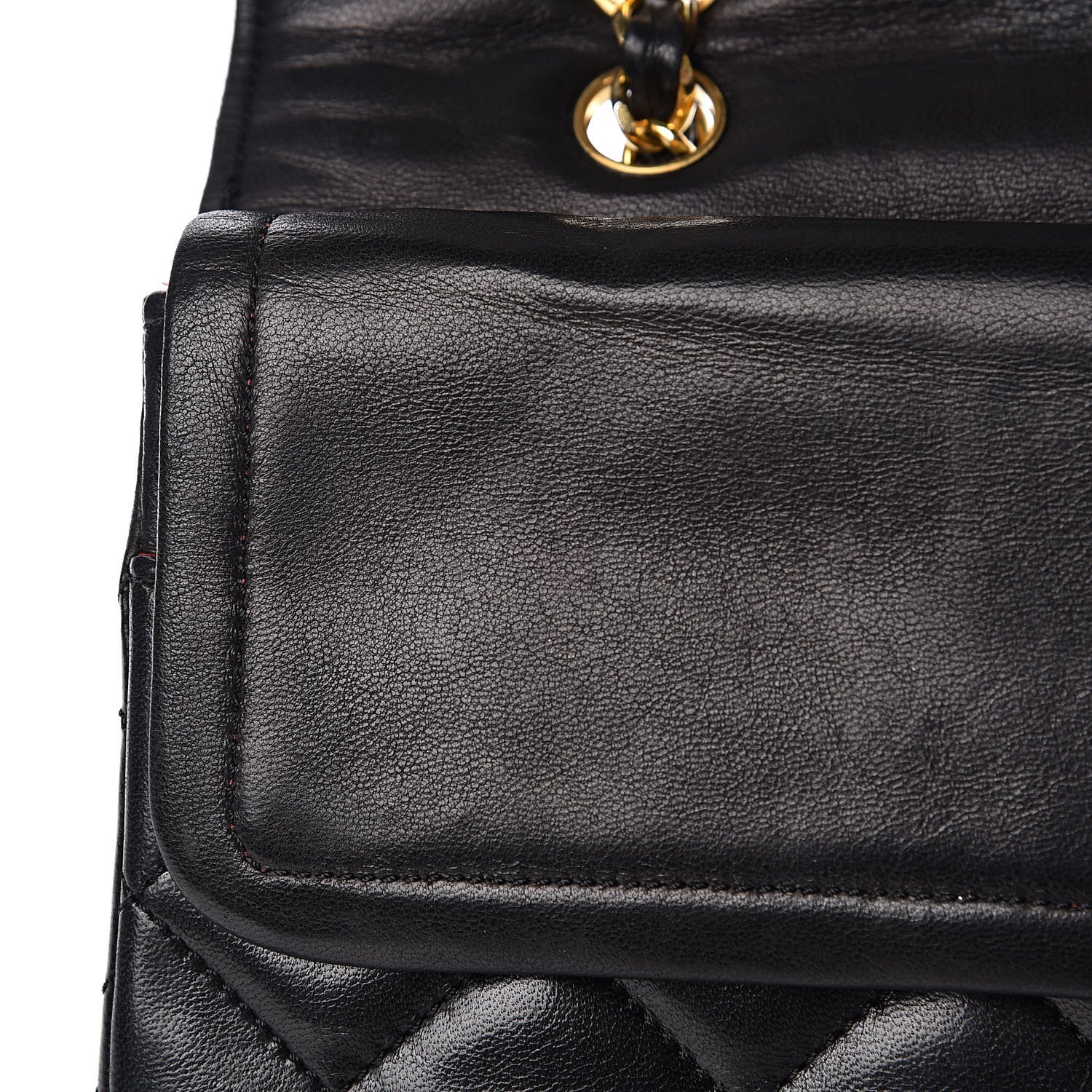 Chanel Lambskin Quilted Medium Double Flap Bag Black 12 of 19