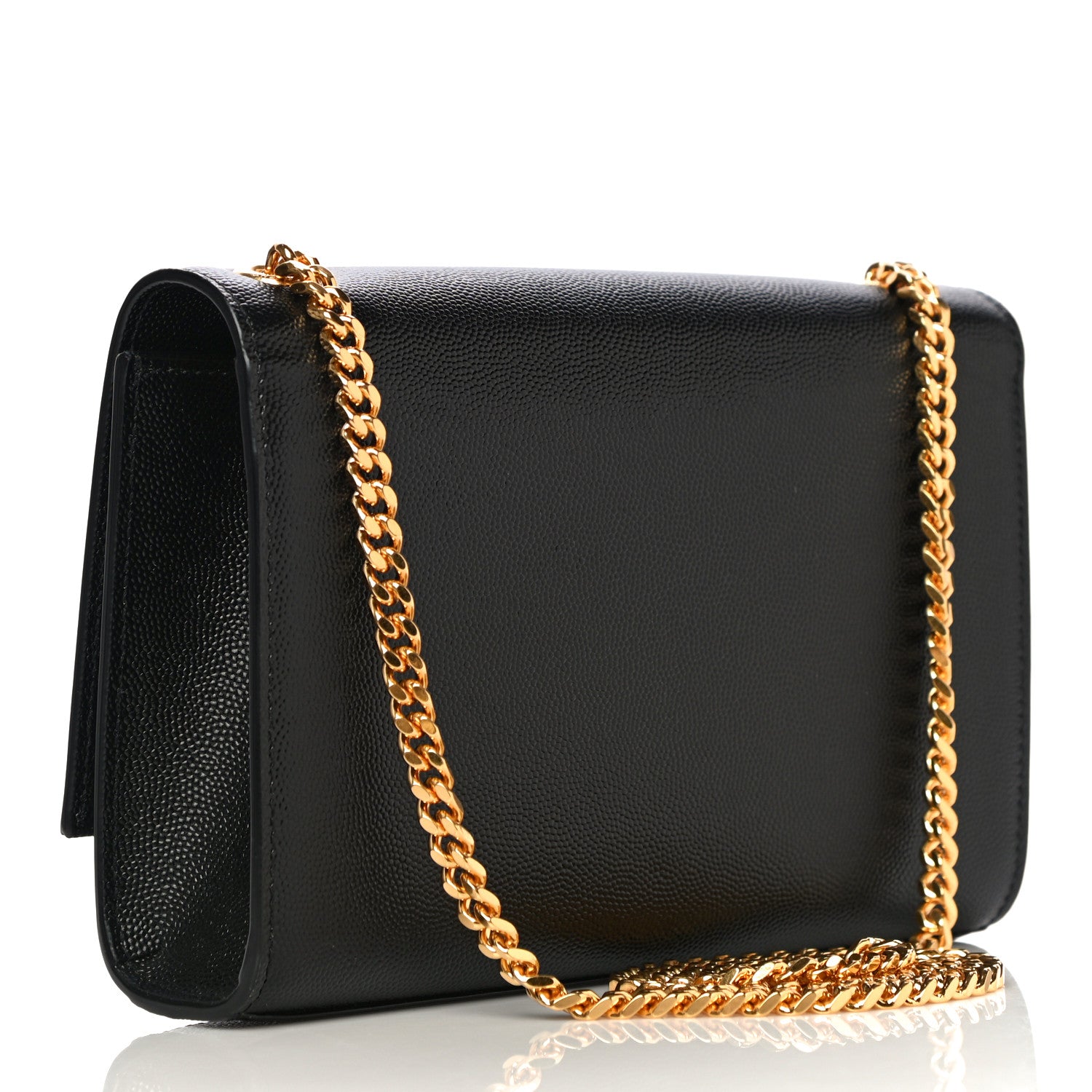 Saint Laurent Grain De Poudre Small Classic Monogram Kate Tassel Satchel Black 3 of 10