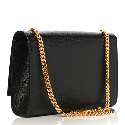 Saint Laurent Grain De Poudre Small Classic Monogram Kate Tassel Satchel Black 3 of 10