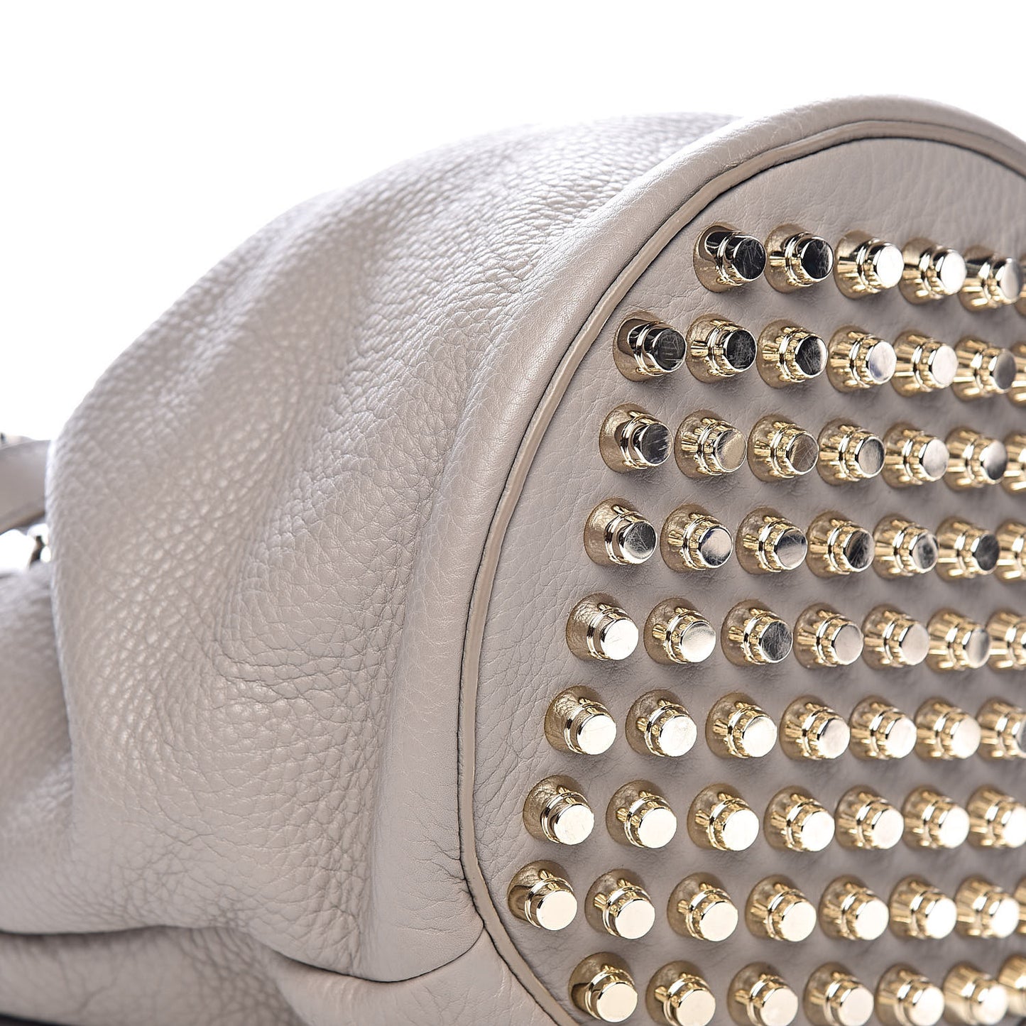 Pebbled Lambskin Diego Bucket Bag Oyster