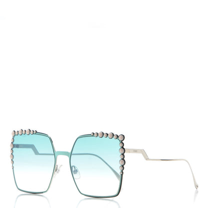 Fendi Metal Dots Square Sunglasses FF 0259/S Green Palladium 1 of 9